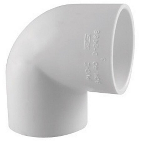 Charlotte Pipe And Foundry PVC 02300 0600 0.5 in. Slip x Slip PVC Pipe 90 Degree Elbow, 25PK 43122